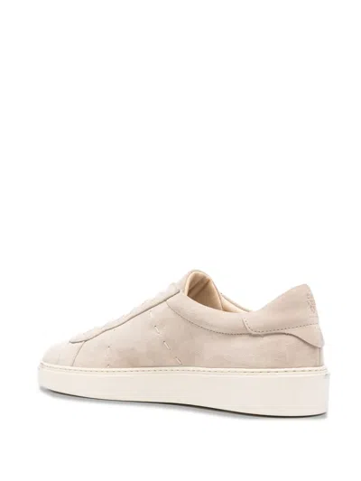 Eleventy Suede Leather Trainers In Neutral