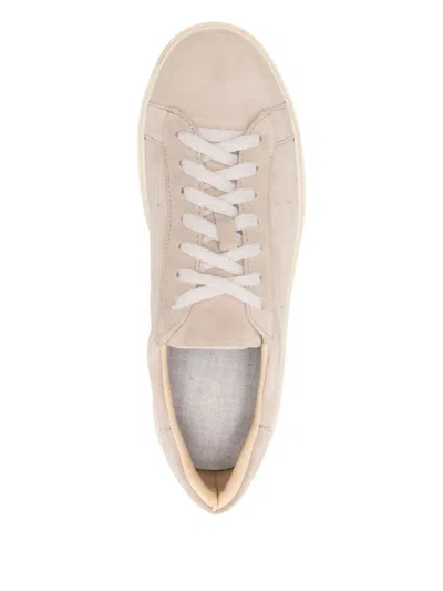 Eleventy Suede Leather Trainers In Neutral