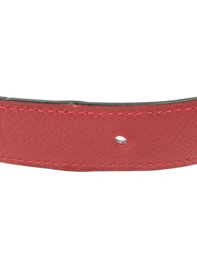 Pre-owned Hermes 2000s Leather Belt In Red