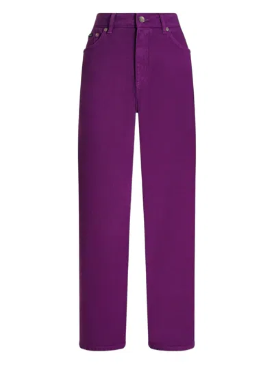Dolce & Gabbana Cotton Jeans In Purple