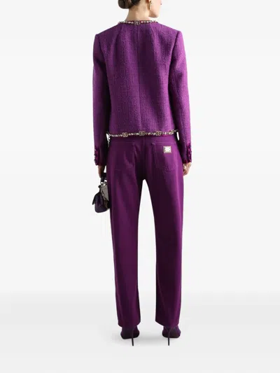Dolce & Gabbana Cotton Jeans In Purple