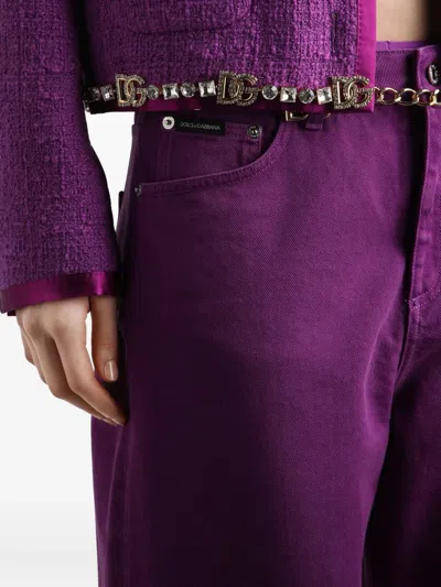 Dolce & Gabbana Cotton Jeans In Purple