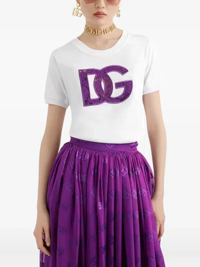 Dolce & Gabbana Lace T-shirt In White