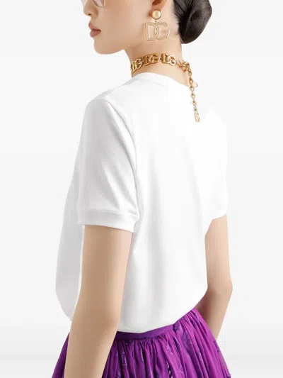 Dolce & Gabbana Lace T-shirt In White