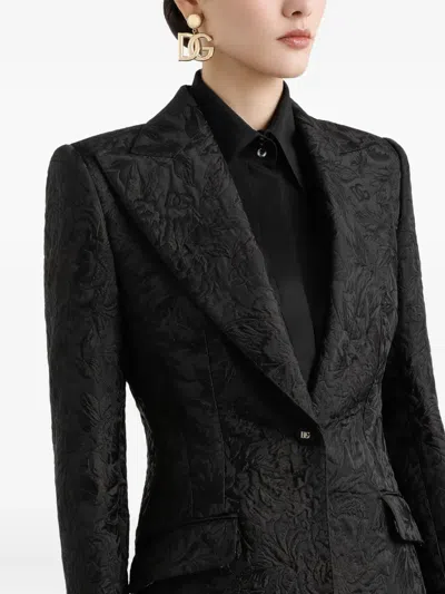 Dolce & Gabbana Turlington Brocade Jacket In Black