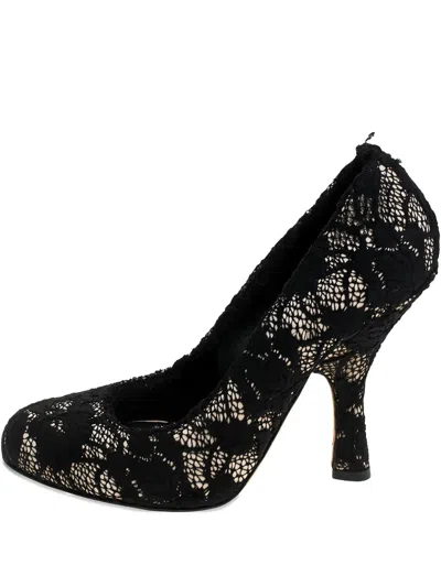Pre-owned Dolce & Gabbana 110mm Lace-detailing Heeled Pumps