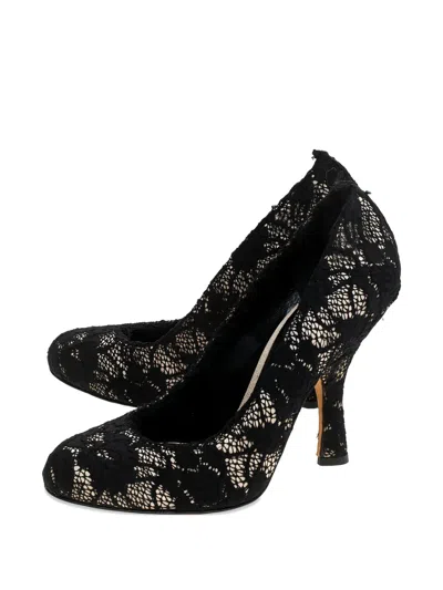 Pre-owned Dolce & Gabbana 110mm Lace-detailing Heeled Pumps