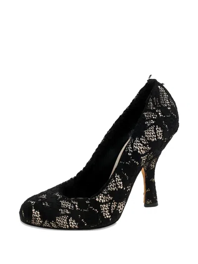 Pre-owned Dolce & Gabbana 110mm Lace-detailing Heeled Pumps