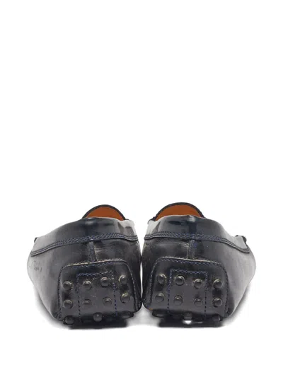 Pre-owned Tod's Vintage Leather Loafers In Blue