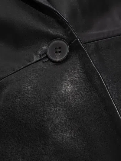 Allsaints Leather Deri Blazer In Black