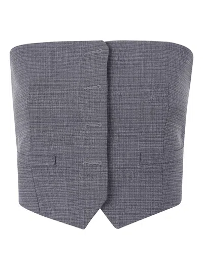 Alexander Wang Bustier Vest In Gray
