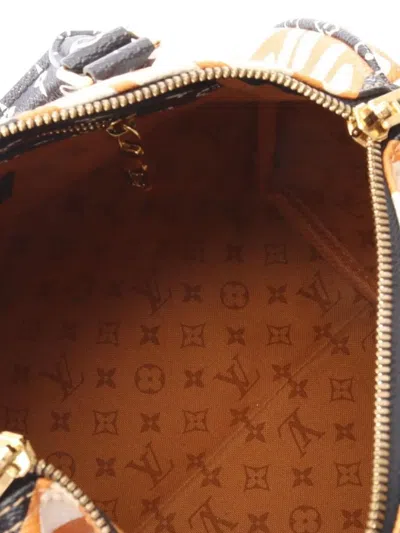 Pre-owned Louis Vuitton 2021 Speedy Bandouliere Monogram Handbag In Orange