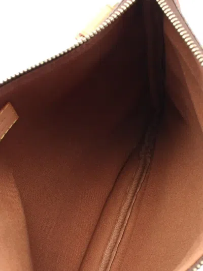 Pre-owned Louis Vuitton 2005 Monogram Pochette Shoulder Bag In Brown