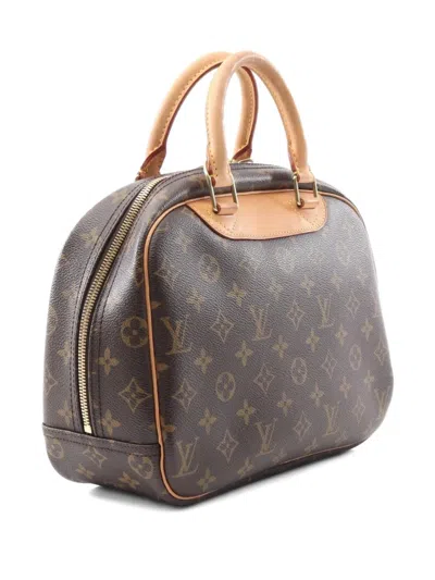 Pre-owned Louis Vuitton 2004 Monogram Trouville Handbag In Brown