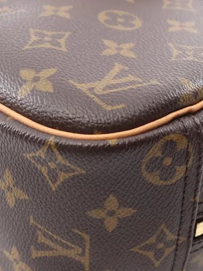 Pre-owned Louis Vuitton 2004 Monogram Trouville Handbag In Brown