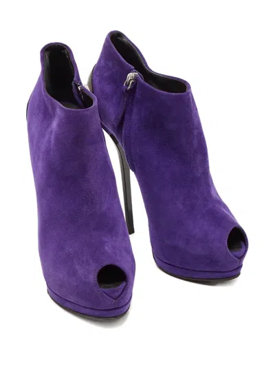 Pre-owned Giuseppe Zanotti Vintage  160mm Peep-toe Platform Booties