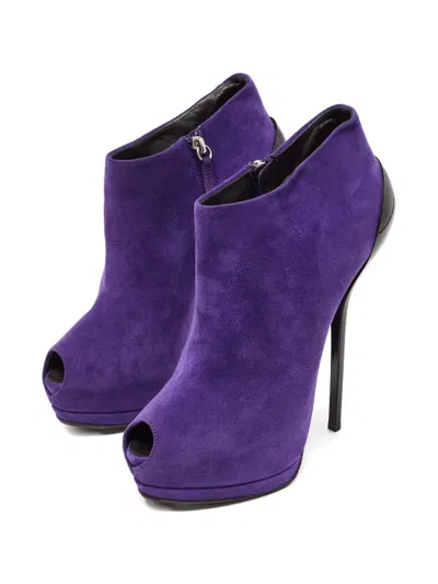 Pre-owned Giuseppe Zanotti Vintage  160mm Peep-toe Platform Booties