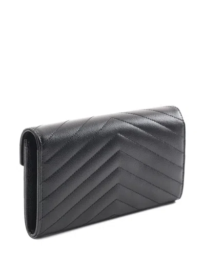Pre-owned Saint Laurent 2020s Monogram Leather Wallet