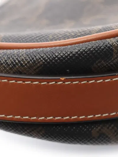 Pre-owned Celine 2010s Ava Mini Triomphe Shoulder Bag In Brown