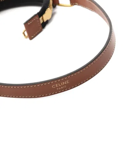 Pre-owned Celine 2010s Ava Mini Triomphe Shoulder Bag In Brown