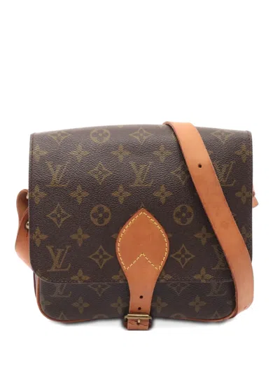 Pre-owned Louis Vuitton 1990 Cartesier Mm Crossbodybag In Brown