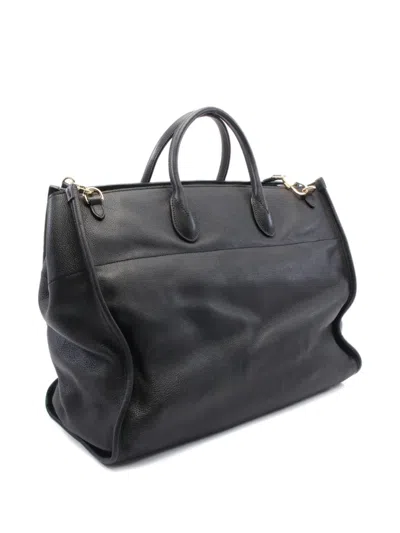 Pre-owned Gucci 2010s Leather Tote Bag In Black