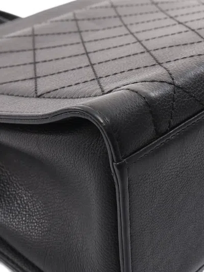 Pre-owned Chanel 2016 Matelasse Click Label Shoulder Bag In Black