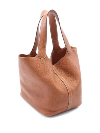 Pre-owned Hermes 2018 Picotin Mm Handbag In Brown