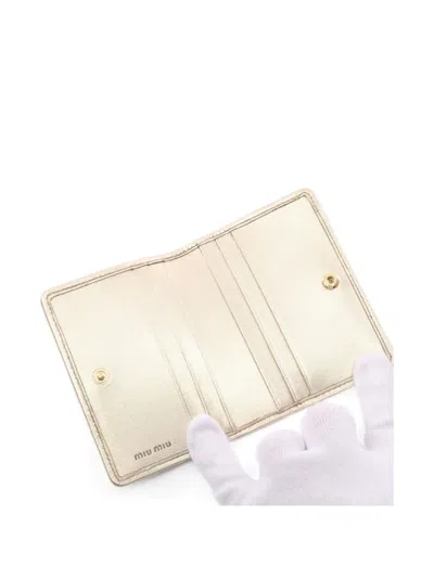 Pre-owned Miu Miu 2020s Matelasse Leather Wallet