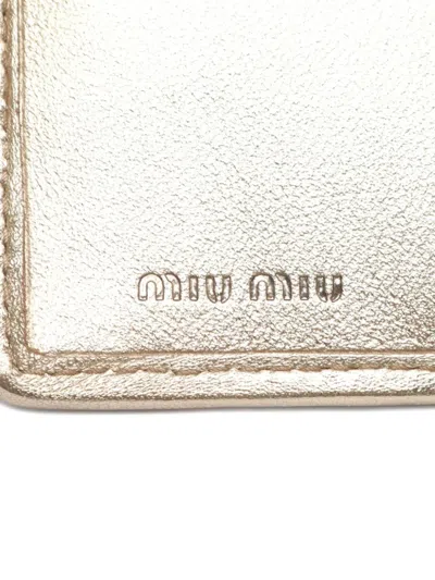 Pre-owned Miu Miu 2020s Matelasse Leather Wallet