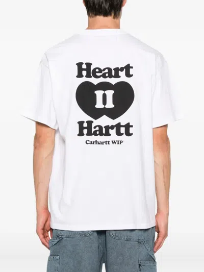 Carhartt Work In Progress Heart Ii Hartt Organic Cotton Graphic T-shirt In White