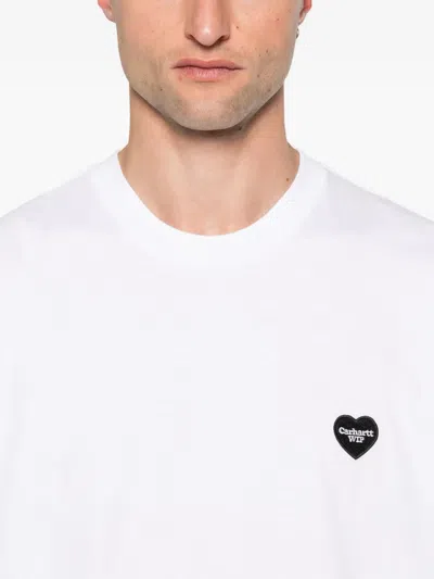 Carhartt Work In Progress Heart Ii Hartt Organic Cotton Graphic T-shirt In White