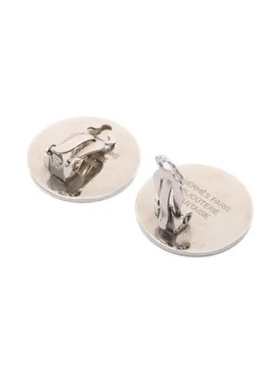 Pre-owned Hermes 2010s Logo-engraved Earrings