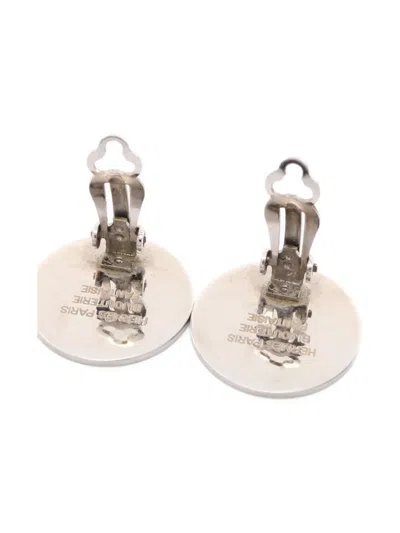 Pre-owned Hermes 2010s Logo-engraved Earrings