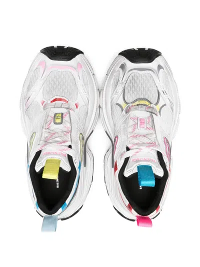 Balenciaga Multicolor Mesh And Rubber 6xl Sneakers In White