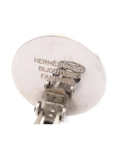 Pre-owned Hermes 2010s Logo-engraved Earrings