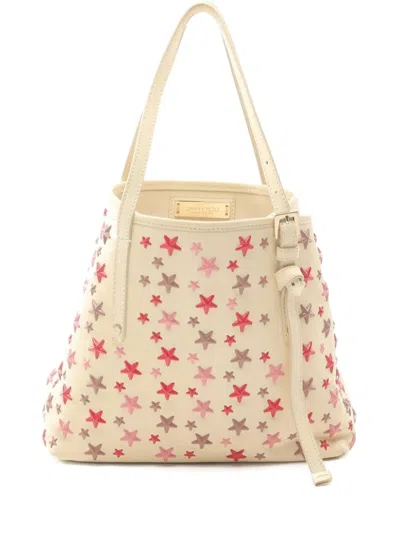Pre-owned Jimmy Choo 2000s Small Sasha Star-embellished Shoulder Bag In Neutral