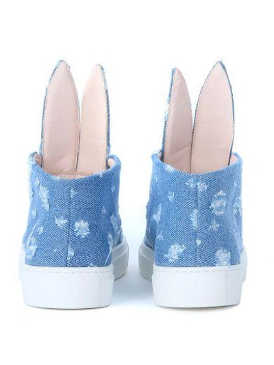 Shop Minna Parikka Trainer In Blu Jeans Fabric