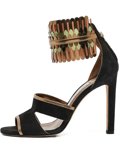 Pre-owned Jimmy Choo 110mm Klara Sandals In Black