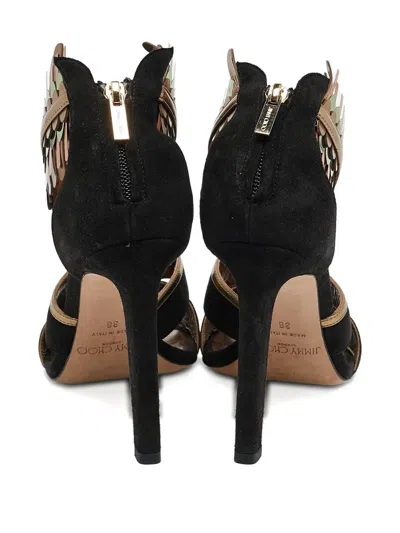 Pre-owned Jimmy Choo 110mm Klara Sandals In Black