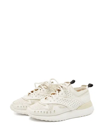 Pre-owned Tod's Vintage Leather Sneakers In White