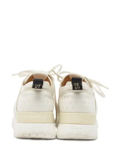 Pre-owned Tod's Vintage Leather Sneakers In White