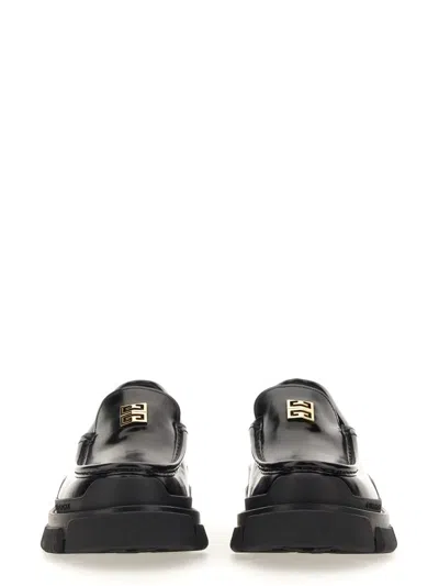 Givenchy 4g Logo Leather Loafers In Black