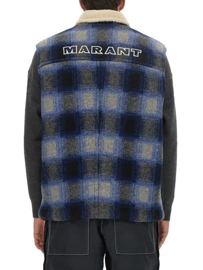 Isabel Marant Vest Sleeveless Zippered Check Motif