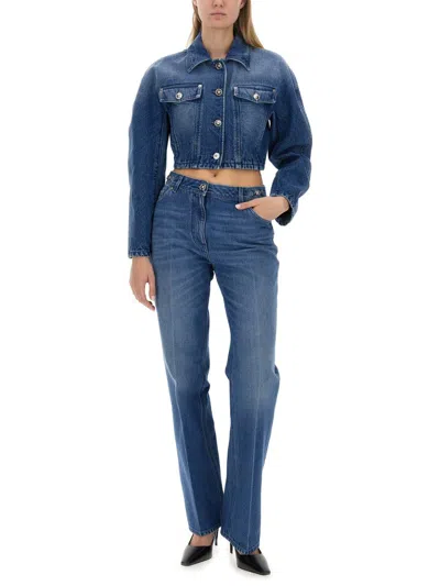 Versace Denim Jacket In Blue