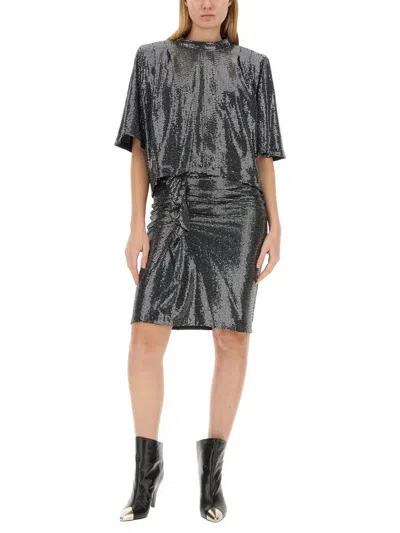 Isabel Marant Étoile Dolene Rhinestone Miniskirt In Black