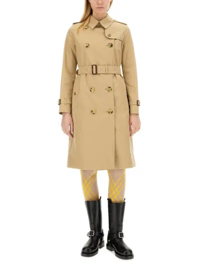 Burberry Knee-high Saddle Boots With Buckle Detail In Black