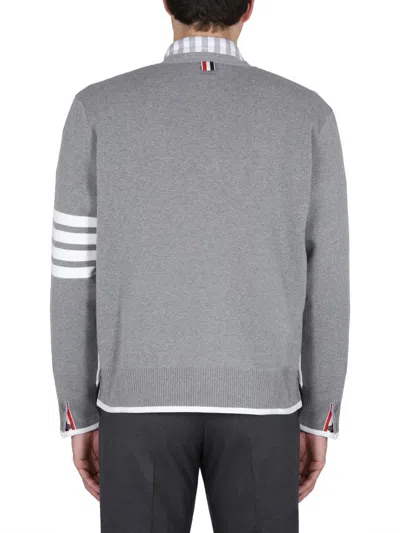 Thom Browne 4-bar Stripe Mini Cardigan In Gray
