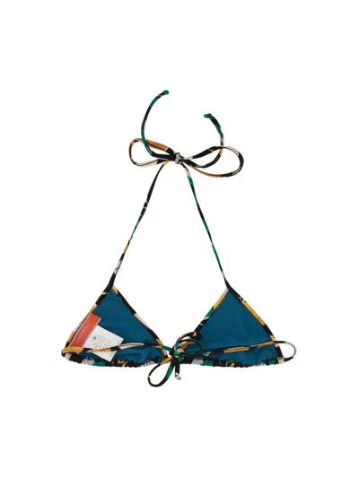 La Doublej Orchard-print Triangle Bikini Top In Multi