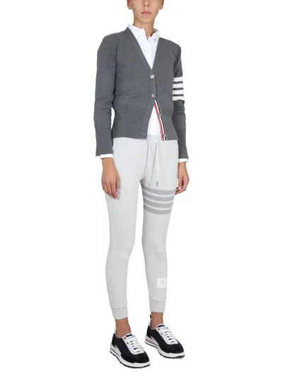 Thom Browne Women Cardigan Con Scollo A V In Gray